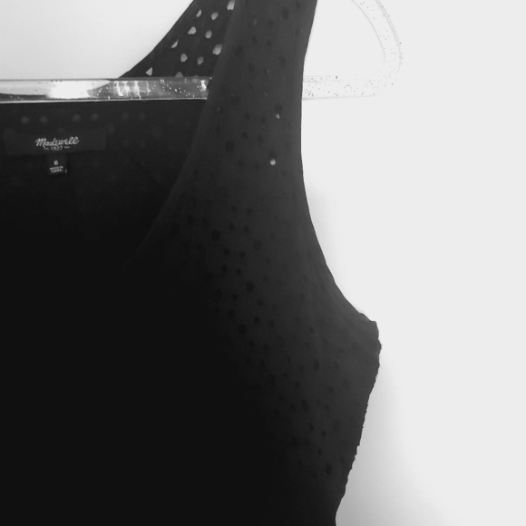 Madewell Dress Black eyelet dress sleeveless side zip size 6 - Picture 2 of 10